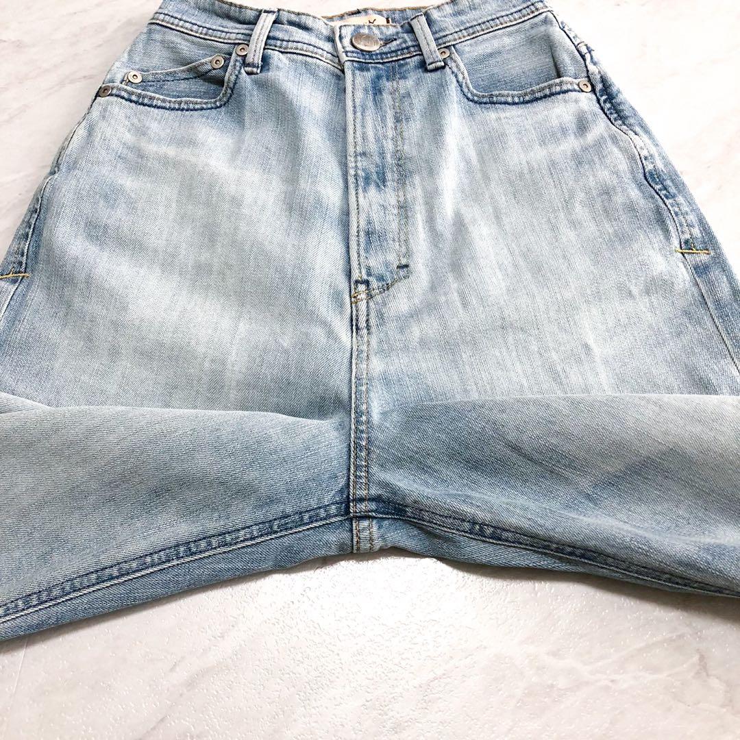 【美品】 Yanuk Joan デニム ワイド ハイウエスト ライトブルー 22