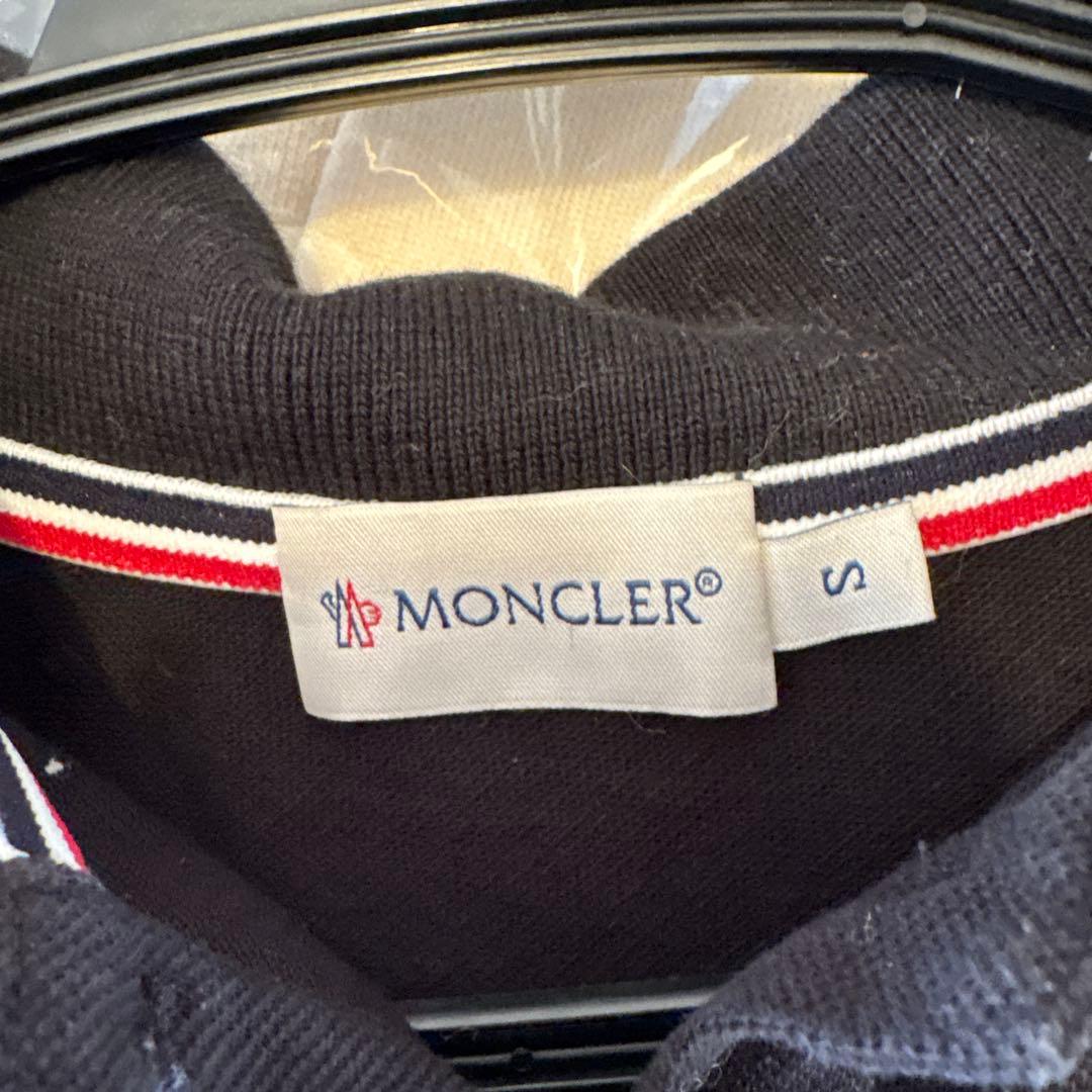 MONCLER ブラック ポロシャツ 半袖Sサイズ