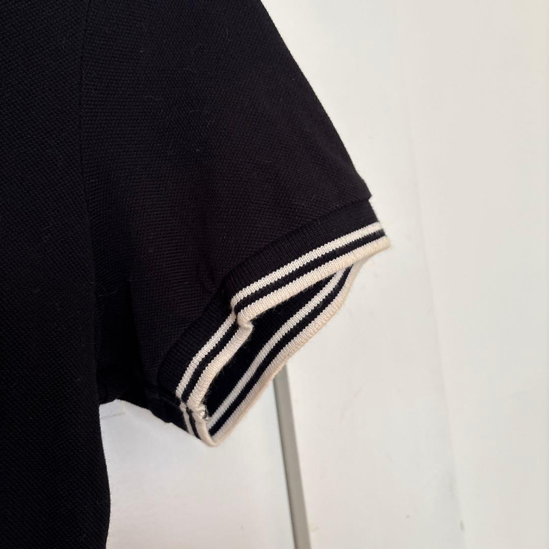 MONCLER ブラック ポロシャツ 半袖Sサイズ