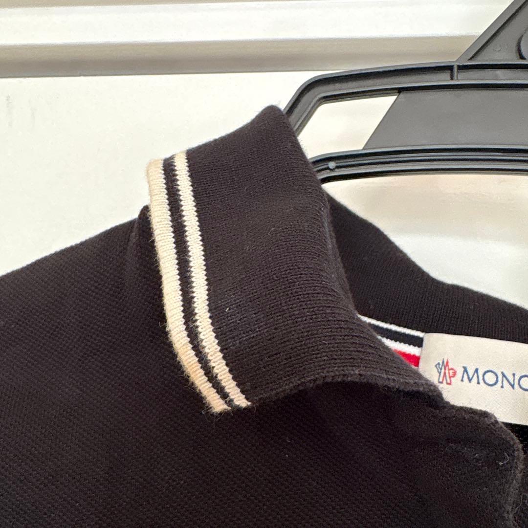 MONCLER ブラック ポロシャツ 半袖Sサイズ