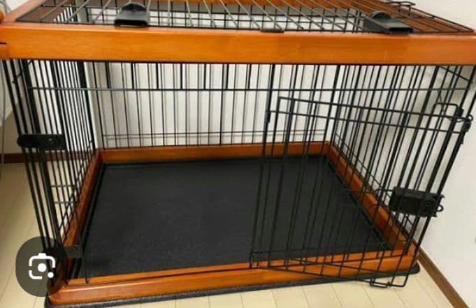 【新品】小型犬室内木製ケージ、ドア式(前開き) WOOD PET CAGE