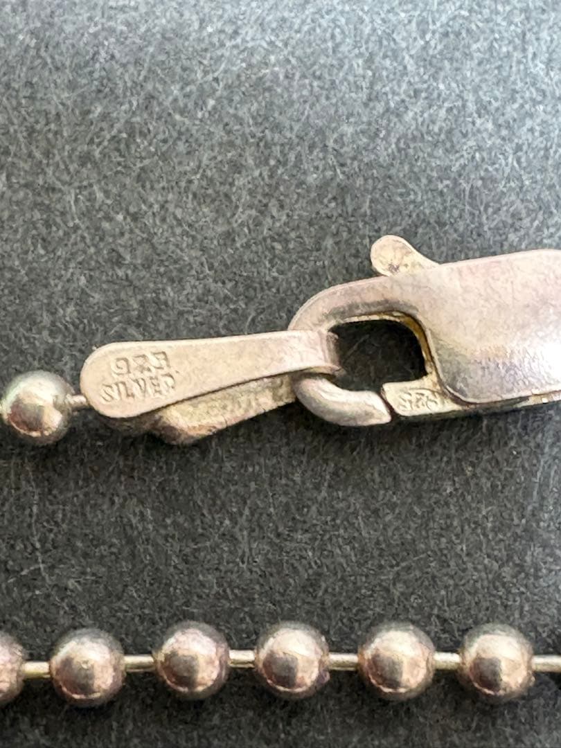 925シルバー ボールチェーンネックレス 約45センチ