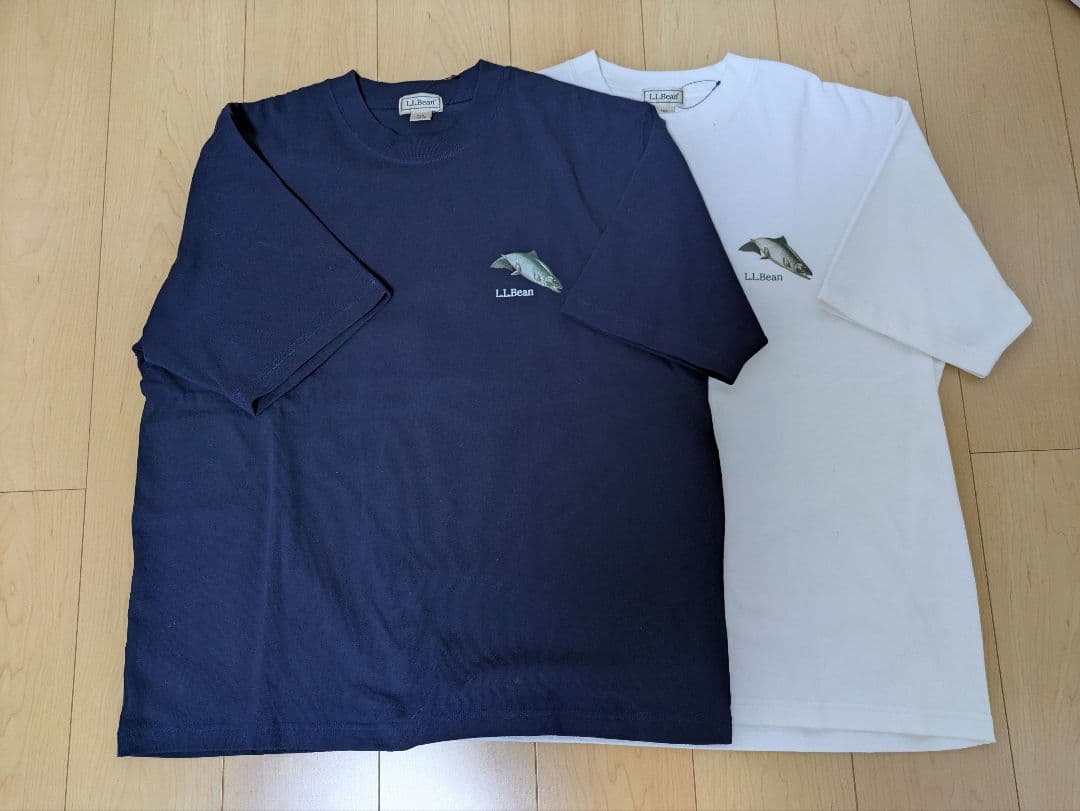 未使用 L.L.Bean 1980SSカタログトラウトTシャツL2枚セット