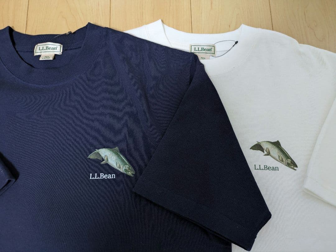 未使用 L.L.Bean 1980SSカタログトラウトTシャツL2枚セット