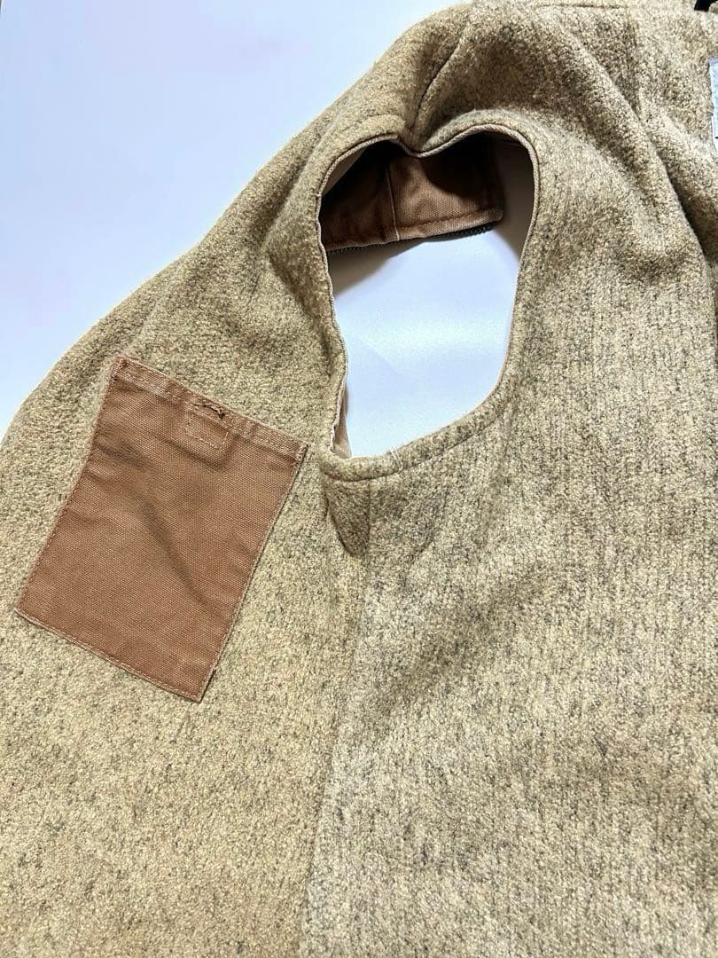 Carhartt カーハート ダックベスト 裏ボア ブラウン ワーク 古着