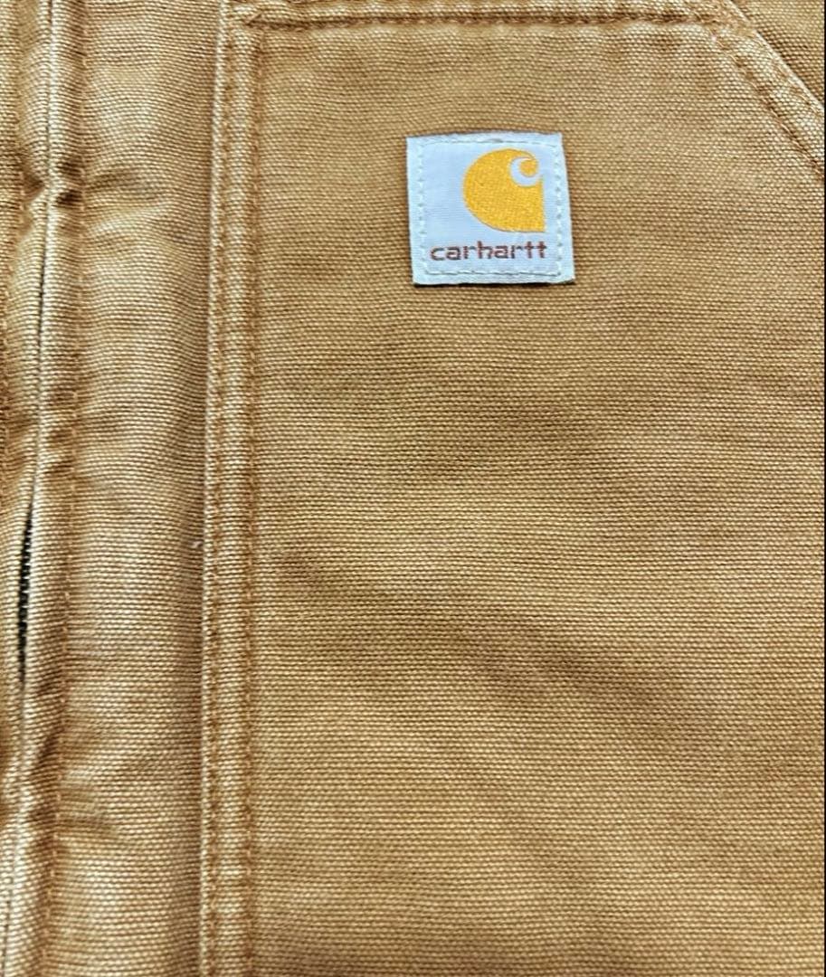 Carhartt カーハート ダックベスト 裏ボア ブラウン ワーク 古着
