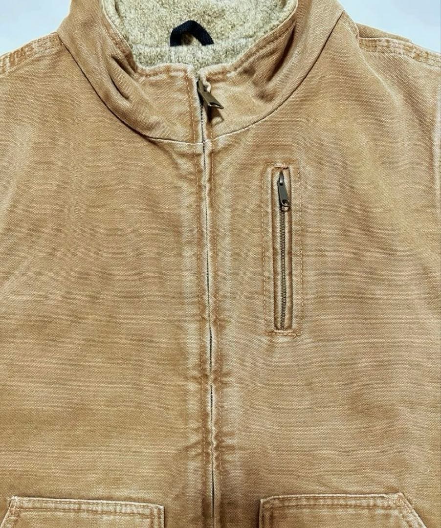 Carhartt カーハート ダックベスト 裏ボア ブラウン ワーク 古着