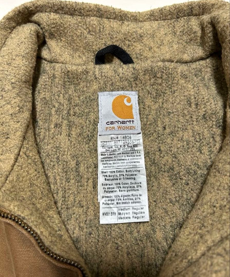Carhartt カーハート ダックベスト 裏ボア ブラウン ワーク 古着