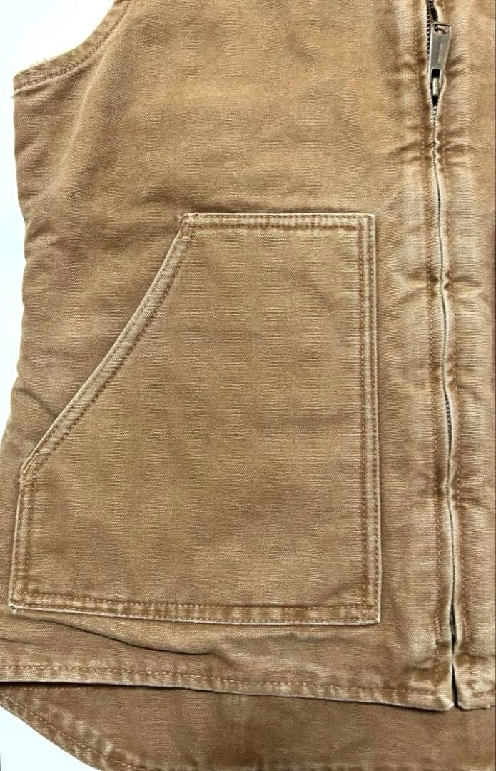 Carhartt カーハート ダックベスト 裏ボア ブラウン ワーク 古着