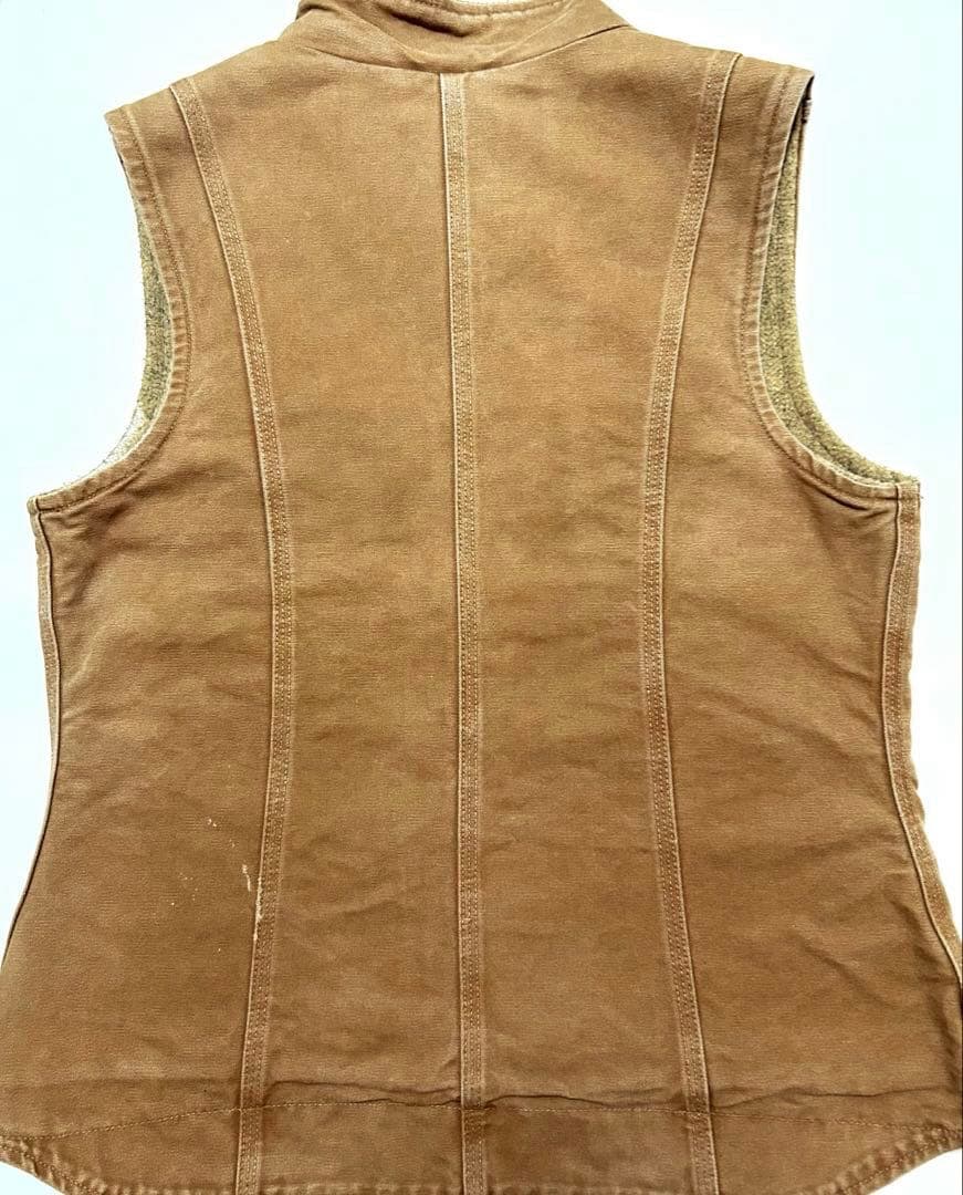 Carhartt カーハート ダックベスト 裏ボア ブラウン ワーク 古着