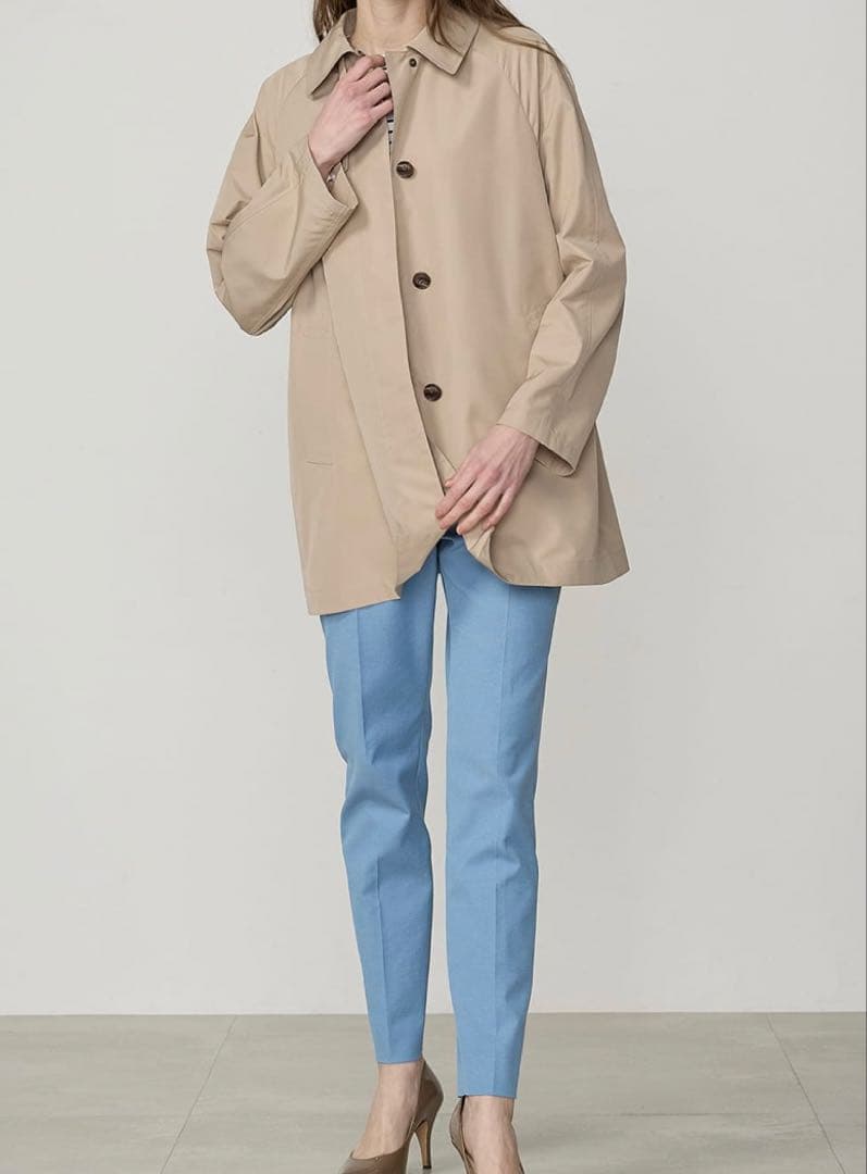 Aquascutum ベージュ ステンカラーコート