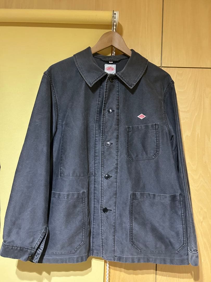 DANTON ダントン モールスキンジャケット カバーオール ブラック 40