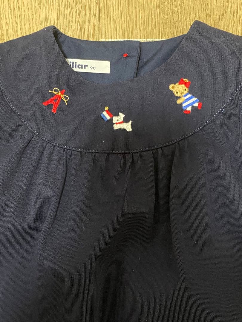 ファミリア ネイビー ワンピース 現行品 90cm