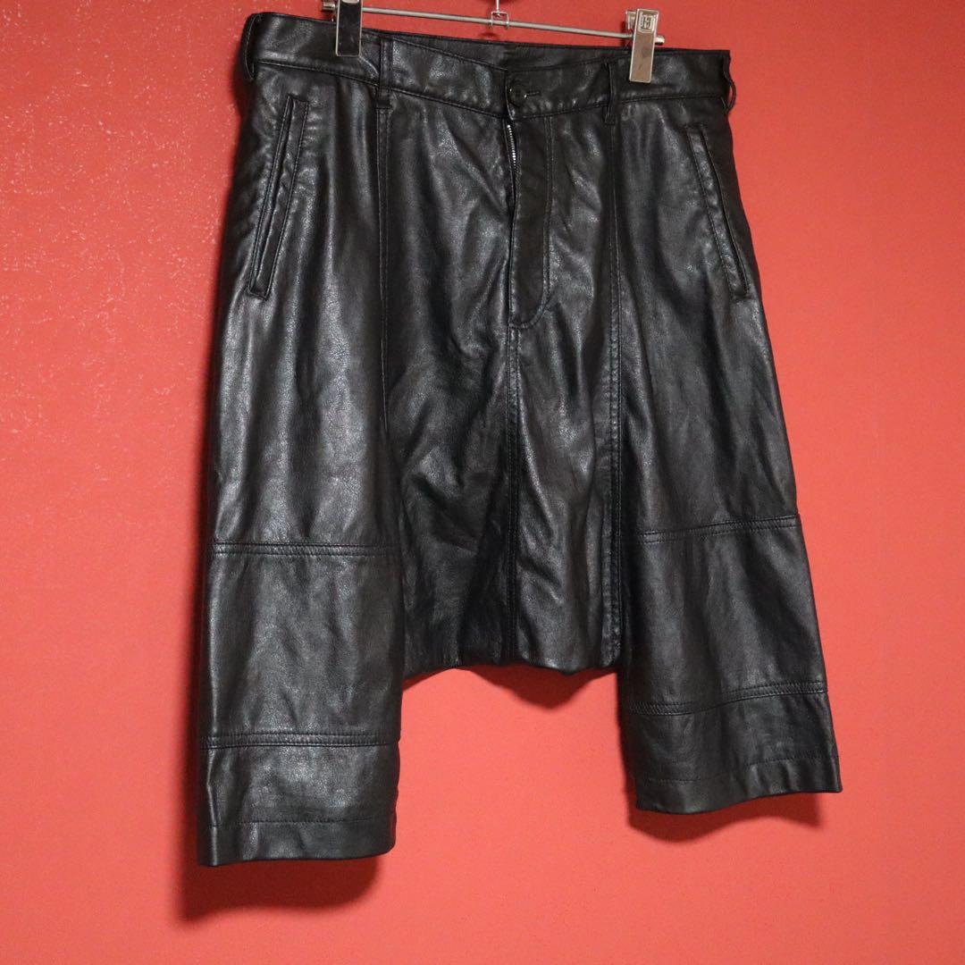 【モード】COMME des GARCONS SHIRT レザー サルエルパンツ