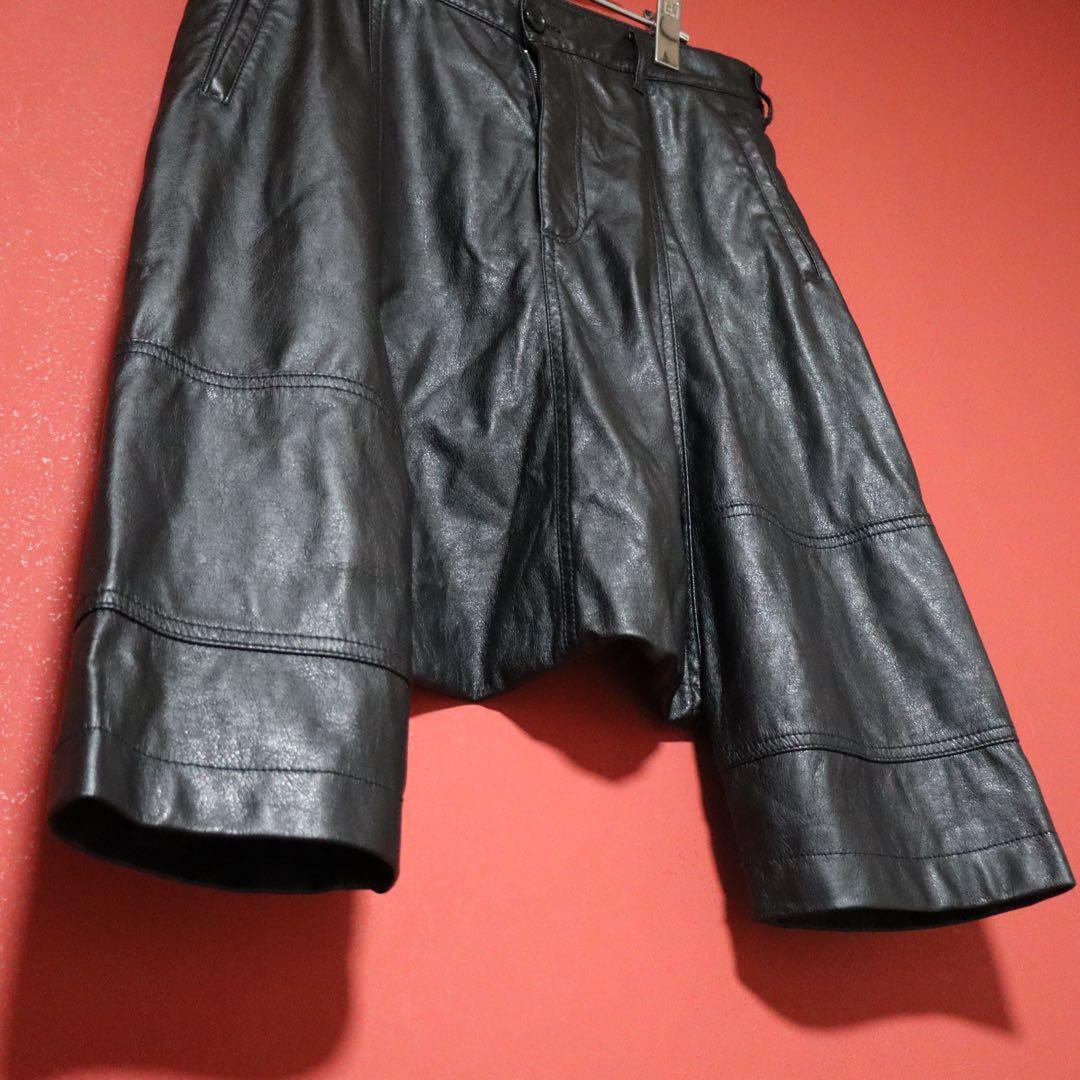 【モード】COMME des GARCONS SHIRT レザー サルエルパンツ