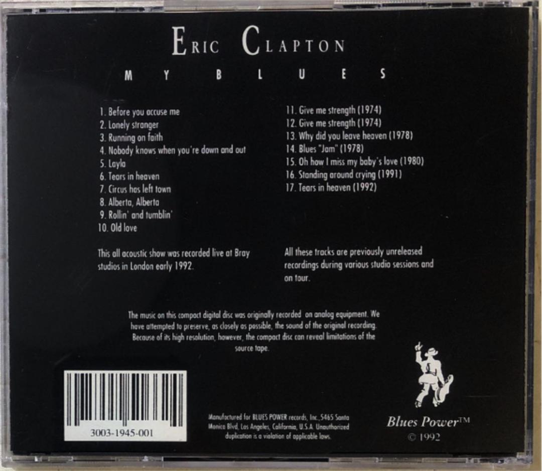 洋楽 Eric Clapton/ MY BLUES/ London 1992