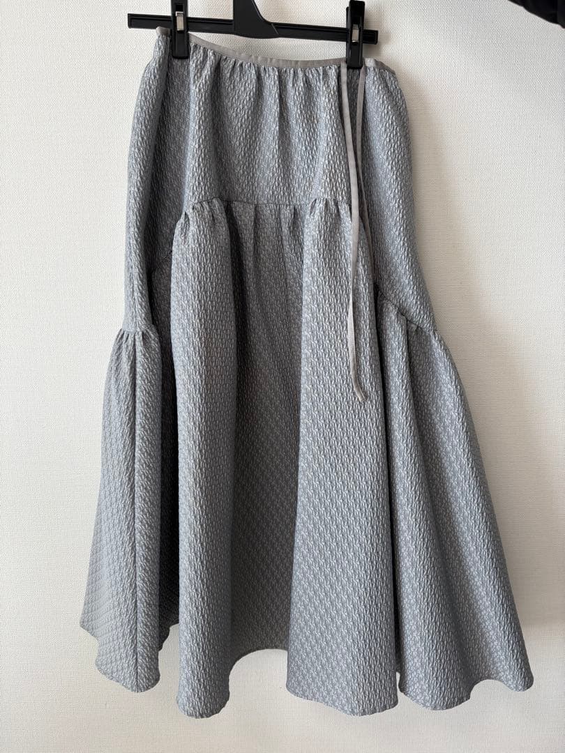【ピーナッツバター⭐︎】BLUELEA ジャガードスカートグレーXS