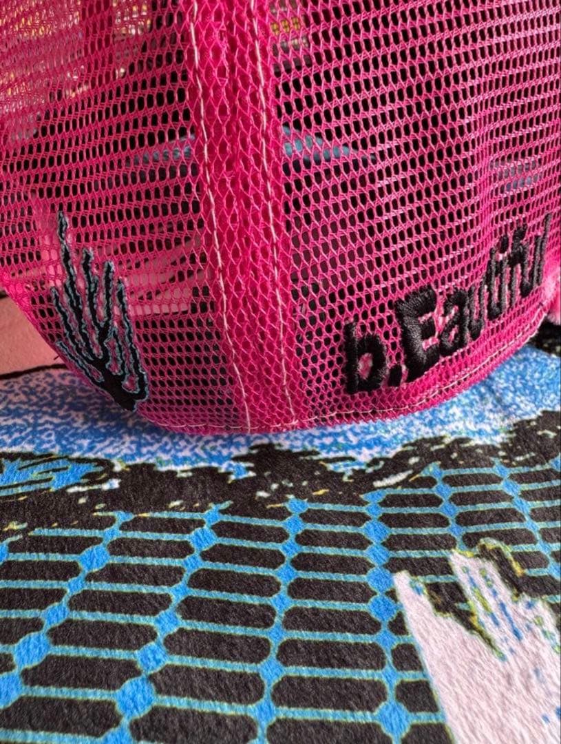 帽子 b.eautiful Biyu Trucker Hat pink camo