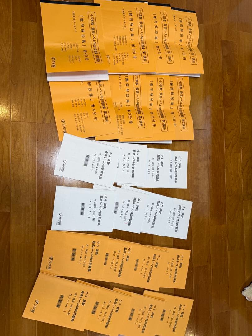 【難問解説集付】浜学園 小5 算数 最高レベル特訓問題集 フルセット（計24冊）