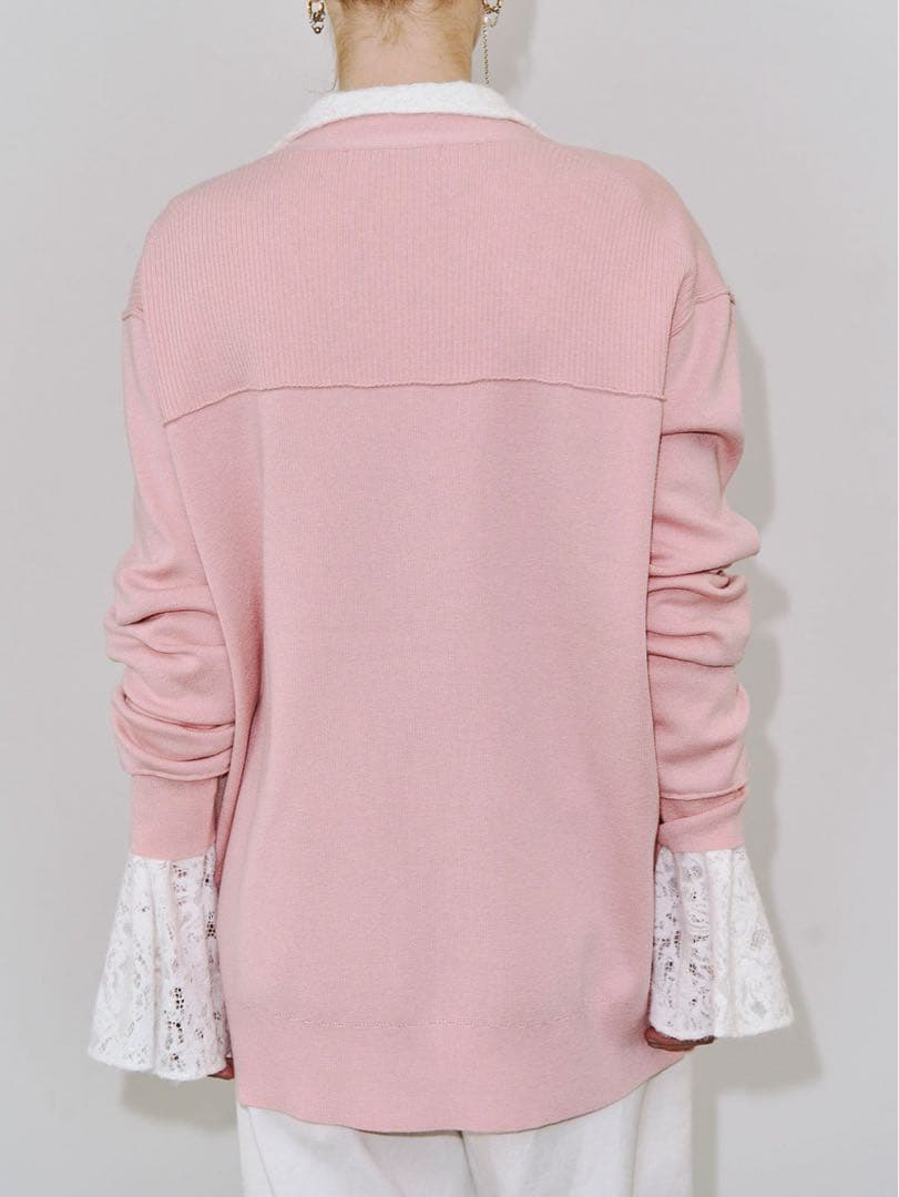 トップス josemoon PLATE VNECK OVER CARDIGAN