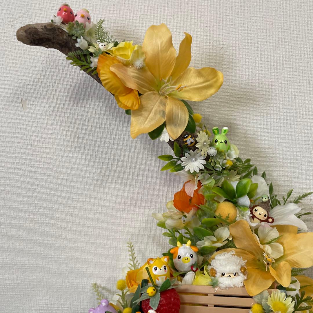 【一点もの】yuuさま専用です☆黄色とオレンジと白のお花の置物