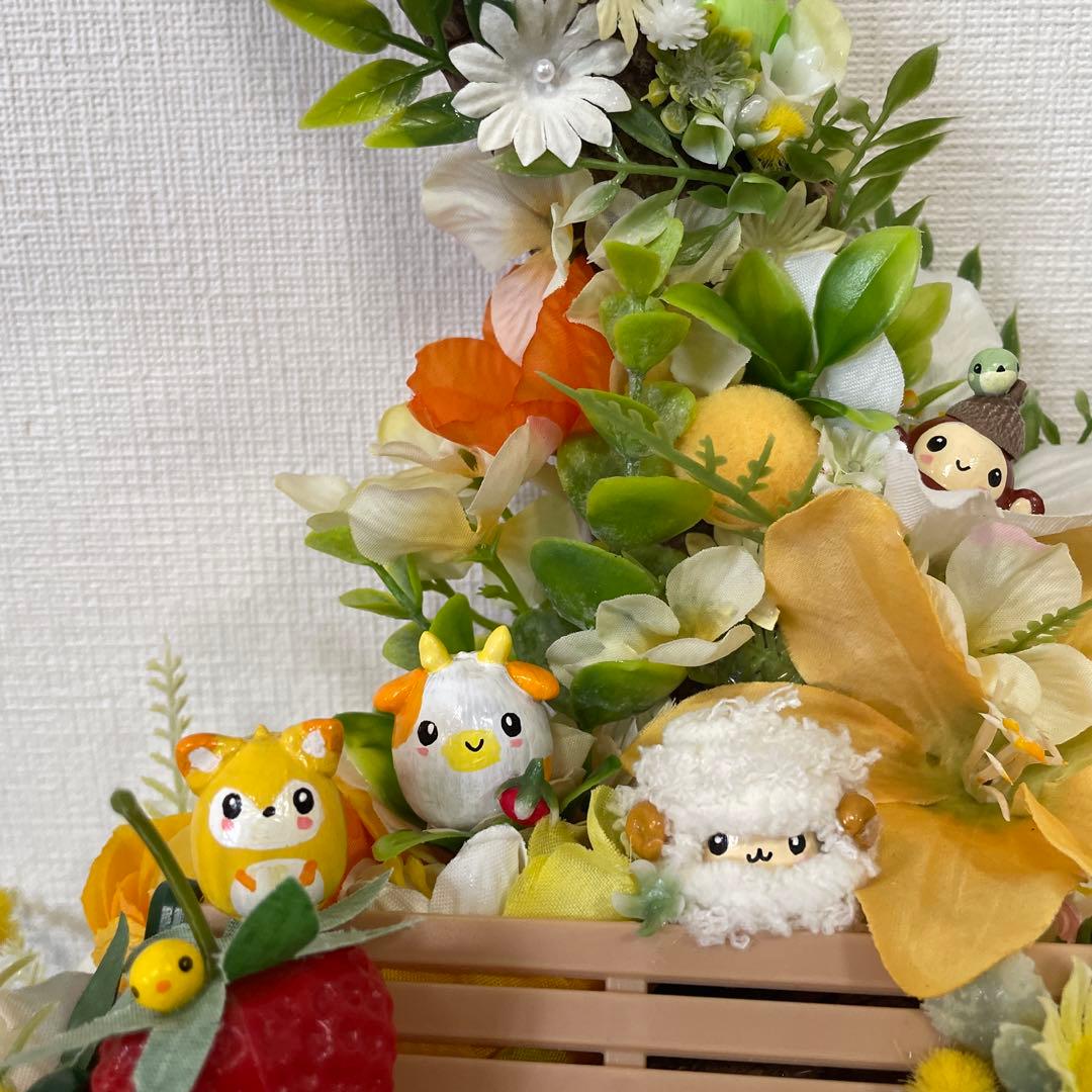 【一点もの】yuuさま専用です☆黄色とオレンジと白のお花の置物