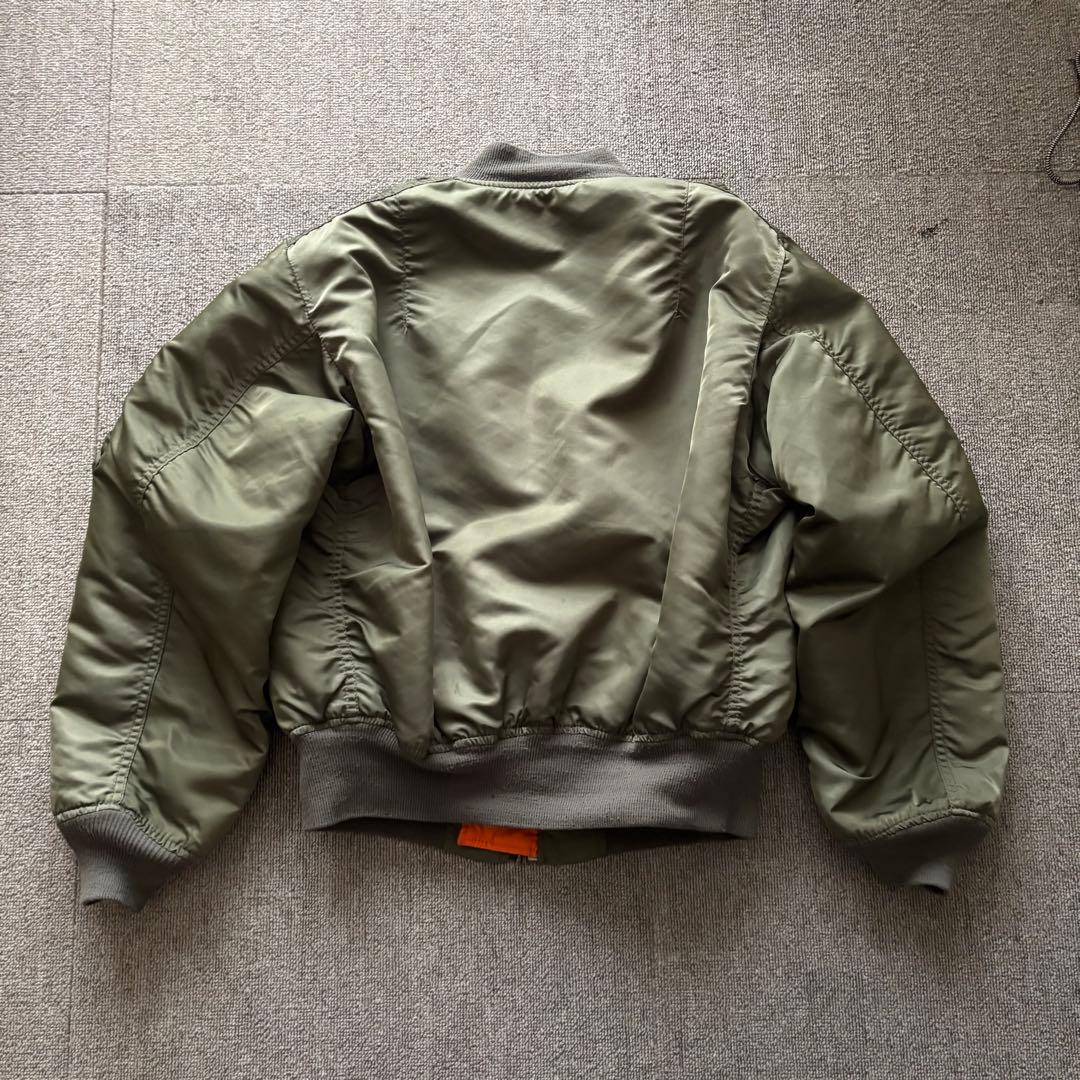 80s ALPHA MA-1 USA製　フライトジャケット size-L