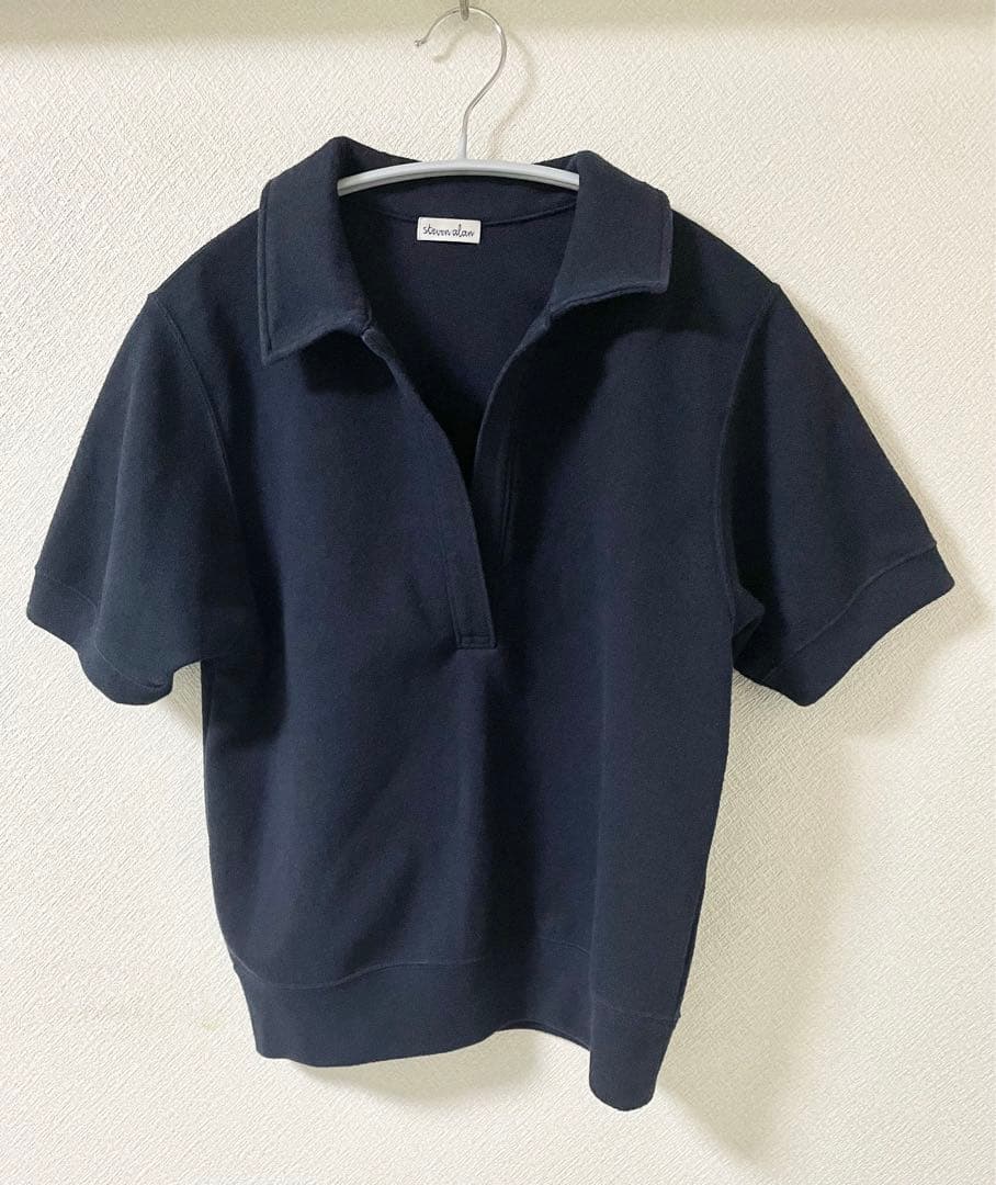 Steven Alan ブークレ ダンボール スキッパー ネック プルオーバー