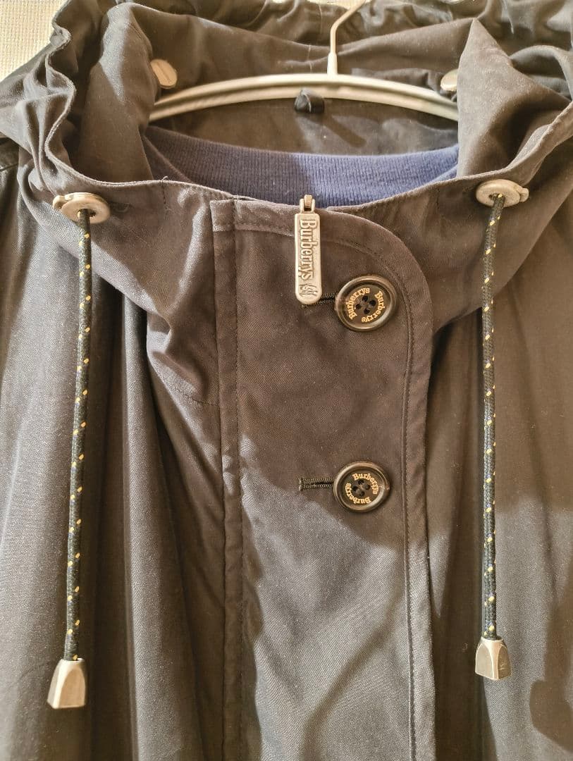 Burberry モッズコート L 黒 ロングコート　フード