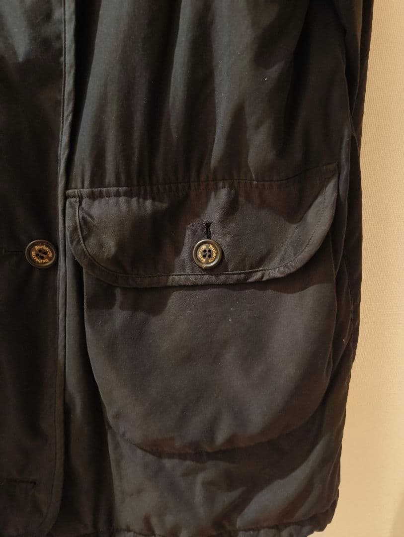 Burberry モッズコート L 黒 ロングコート　フード