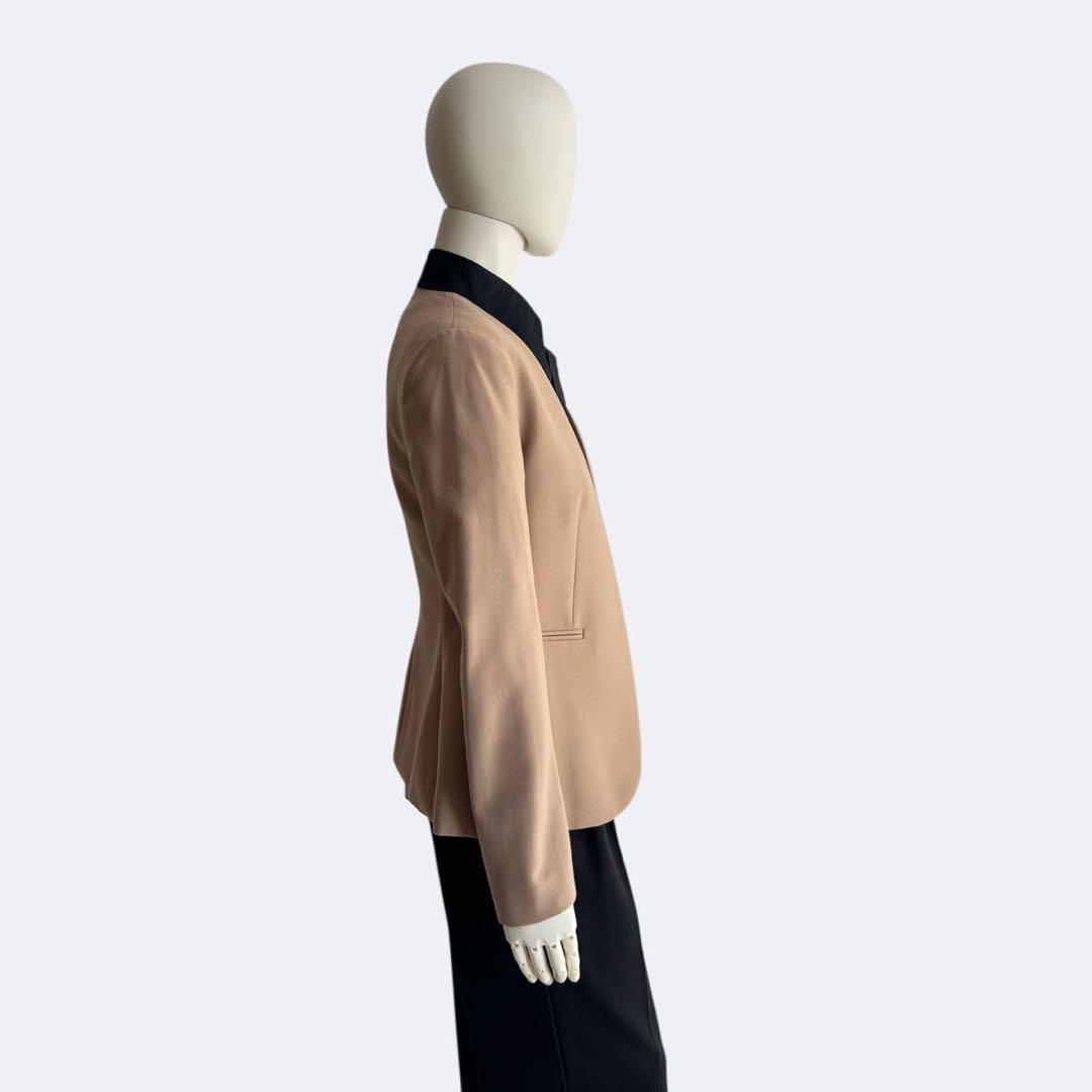 【タグ付き】定価5万セオリー ノーカラージャケット 00 ベージュ