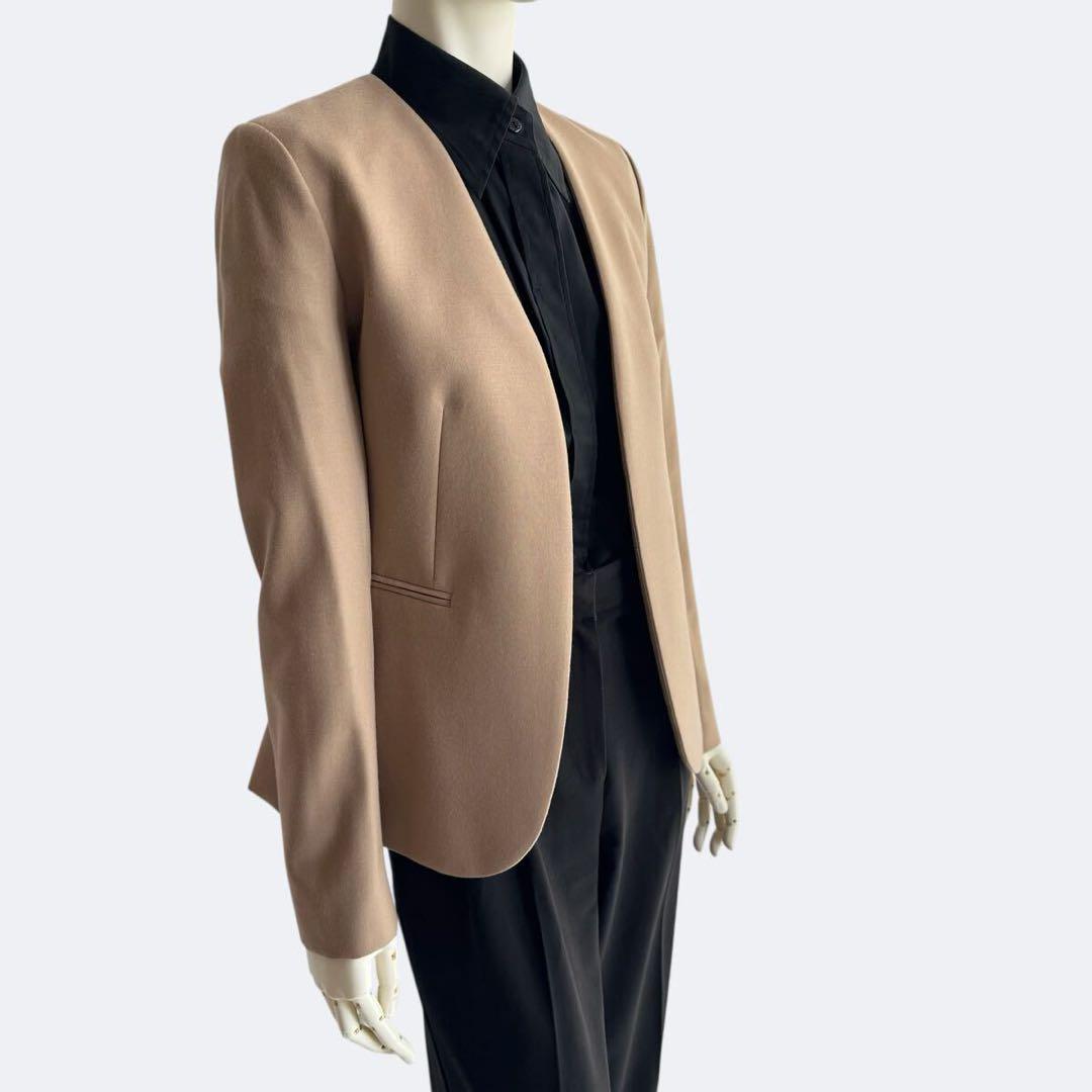 【タグ付き】定価5万セオリー ノーカラージャケット 00 ベージュ