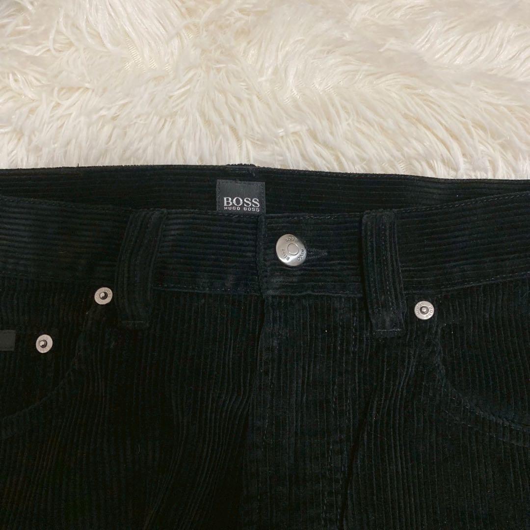 Boss コーデュロイパンツ ブラック W32-L34 カジュアル 着回し