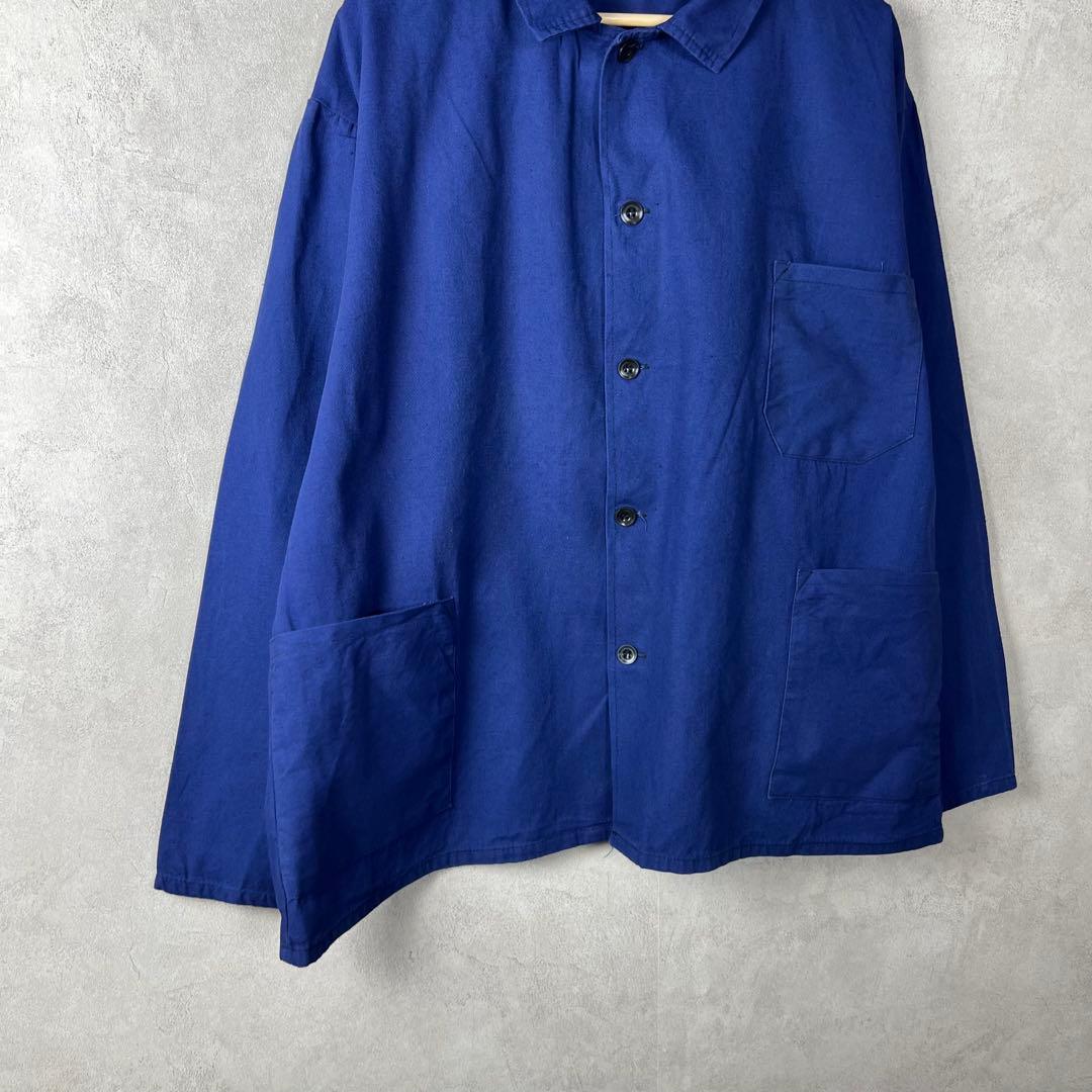 ユーロワーク カバーオール ワークジャケット チェコ 54 紺色 vintage