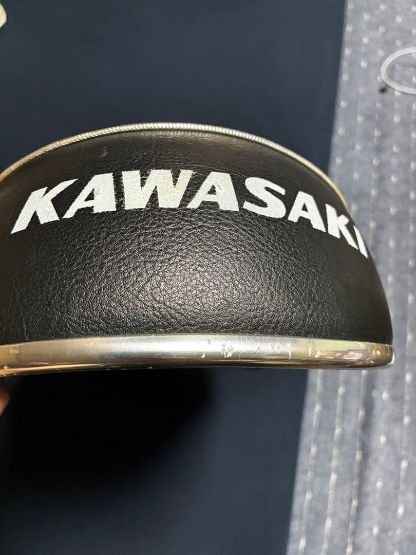 w650 オフィシャルw1タイプシート　シルバーパイピング