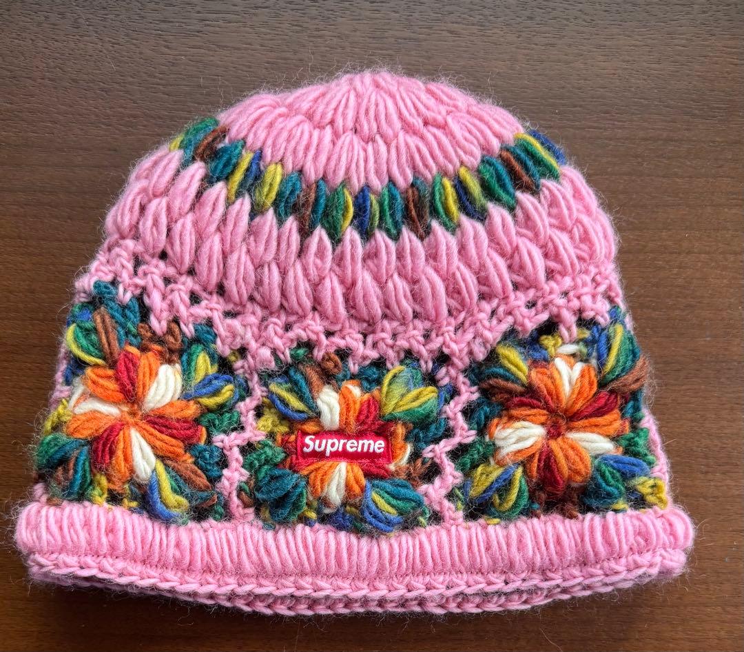 帽子 Supreme Crochet Beanie \"Pink\"