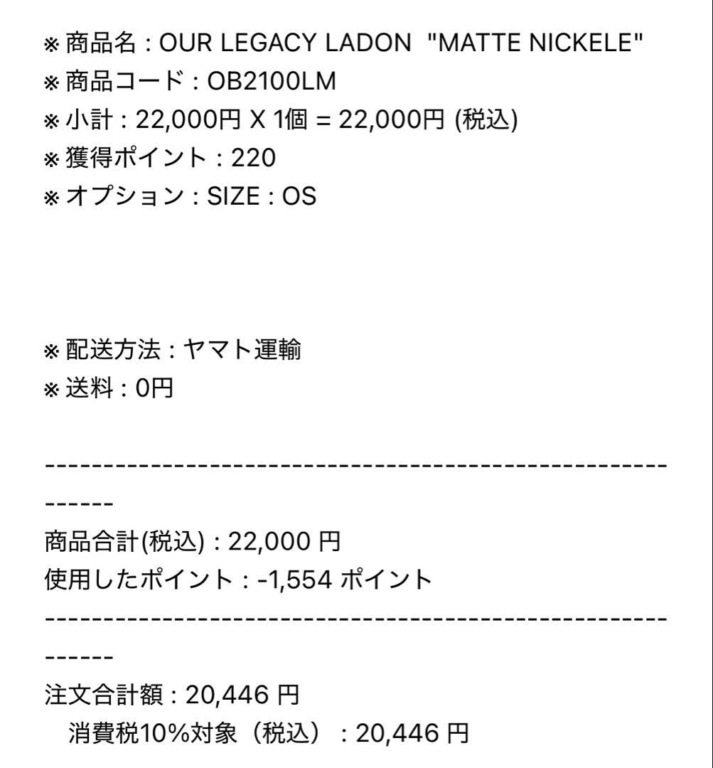 【値下げ相談可】OUR LEGACY Ladon ネックレス　ウォレットチェーン