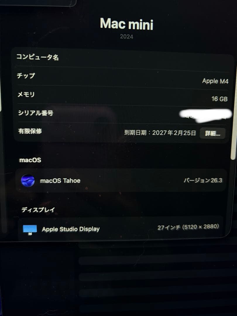 Macデスクトップ Apple Mac mini (2024) 16GB M4