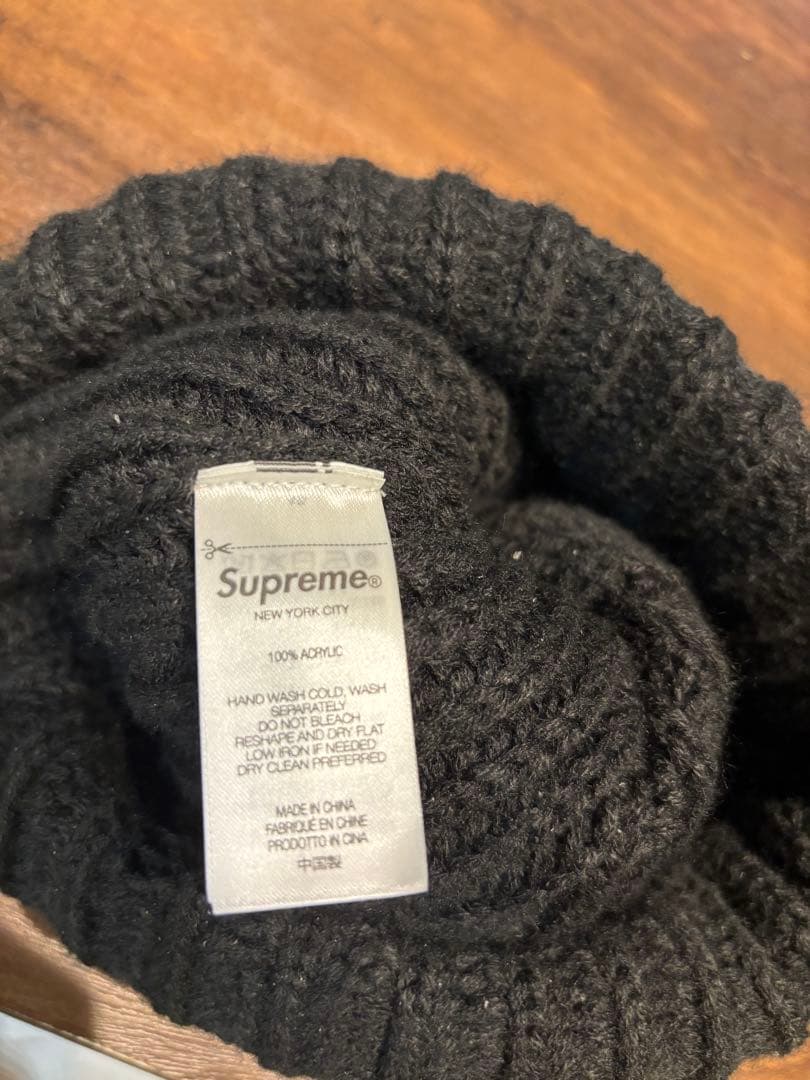 SUPREME ニットキャップ　FW24 ブラック