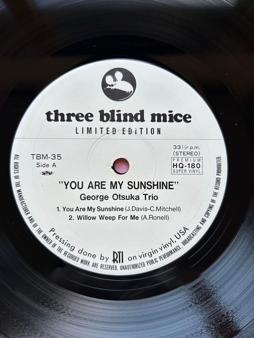 ジョージ大塚Trio You Are My Sunshine TBM-35