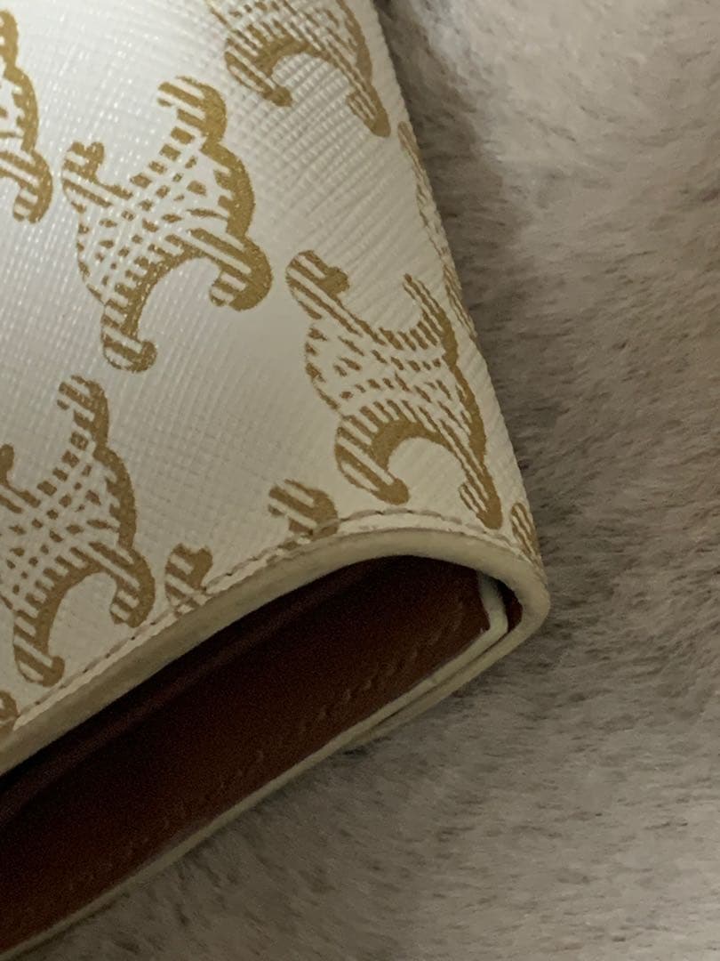 【美品】CELINE セリーヌ レザー トリオンフ 三つ折り財布