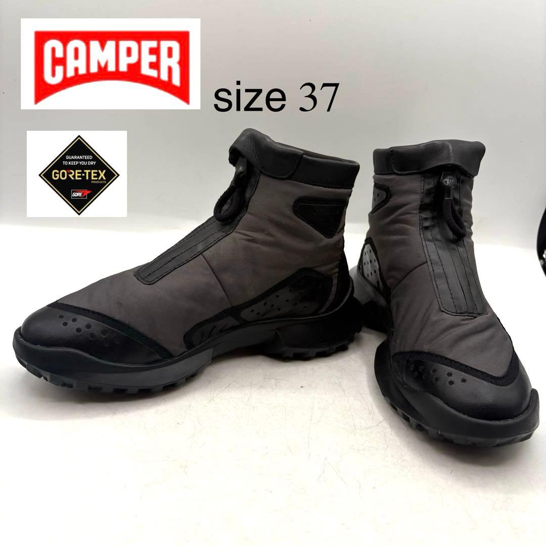 美品✨ カンペール サーキュラー ゴアテックス グレー 【37】 フロントジップ