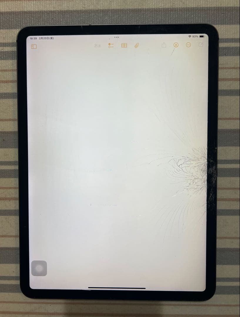 ジャンク品 11インチ iPad Pro（第1世代/2018） 256GB