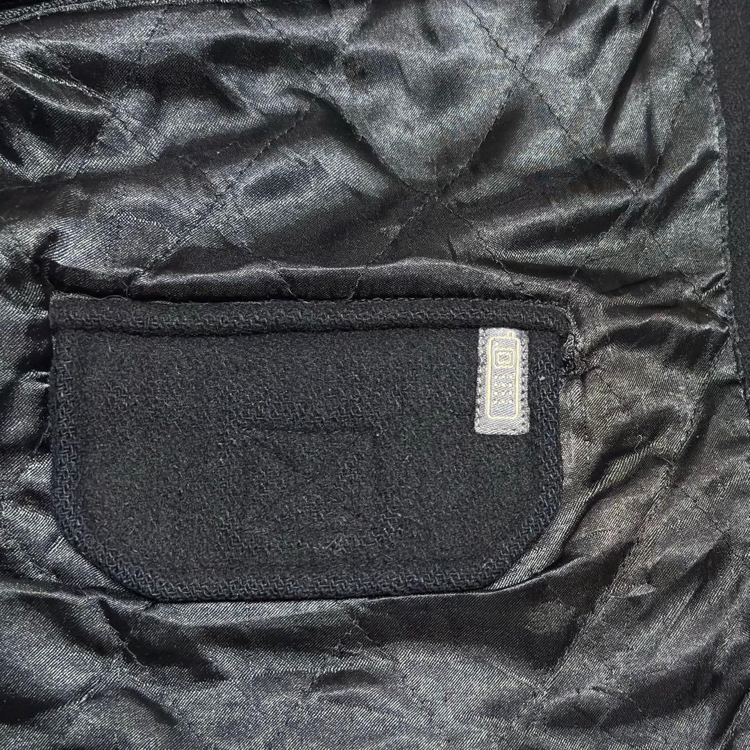 古着 VAN HEUSEN 90s ブルゾン ジップアップ ウールジャケット　黒