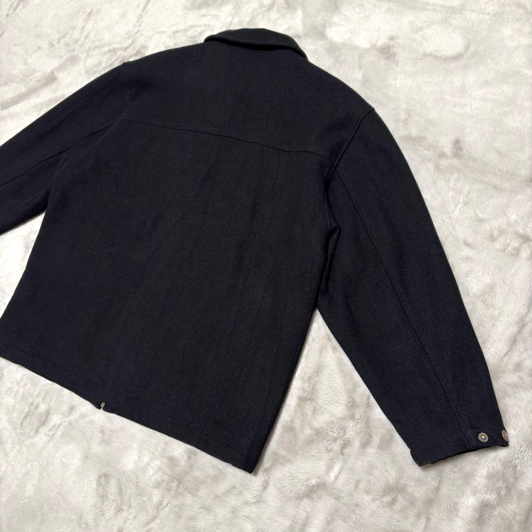 古着 VAN HEUSEN 90s ブルゾン ジップアップ ウールジャケット　黒