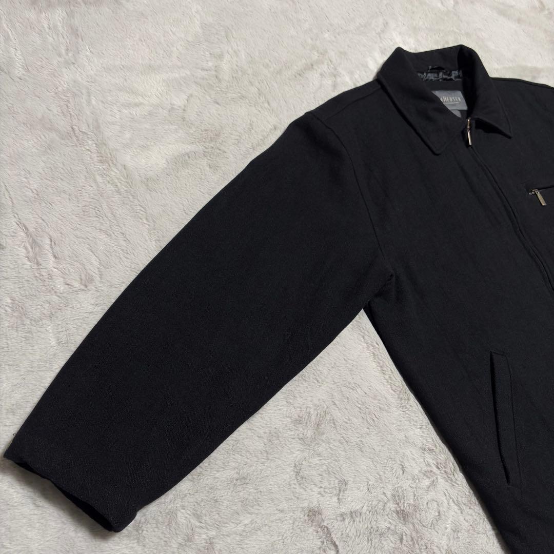 古着 VAN HEUSEN 90s ブルゾン ジップアップ ウールジャケット　黒