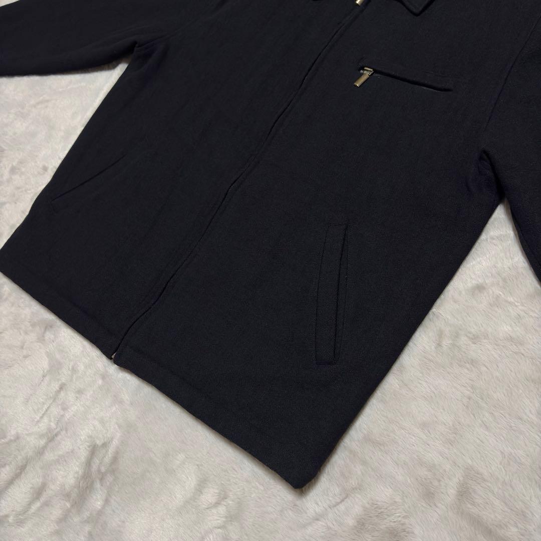 古着 VAN HEUSEN 90s ブルゾン ジップアップ ウールジャケット　黒