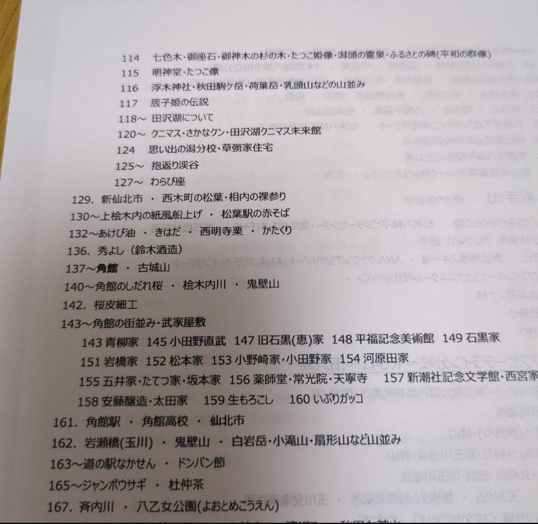 秋田県　バスガイド　教本　資料