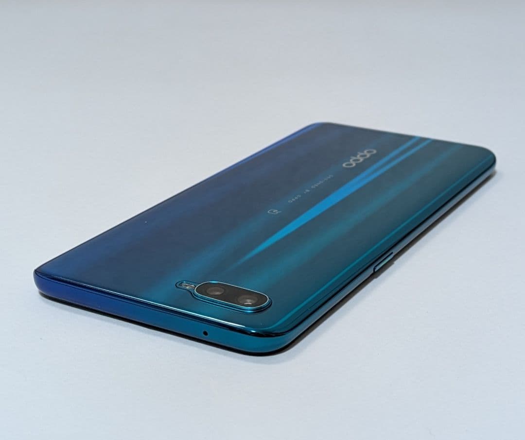 【液晶美品】OPPO Reno A CPH1983 ブルー SIMフリー