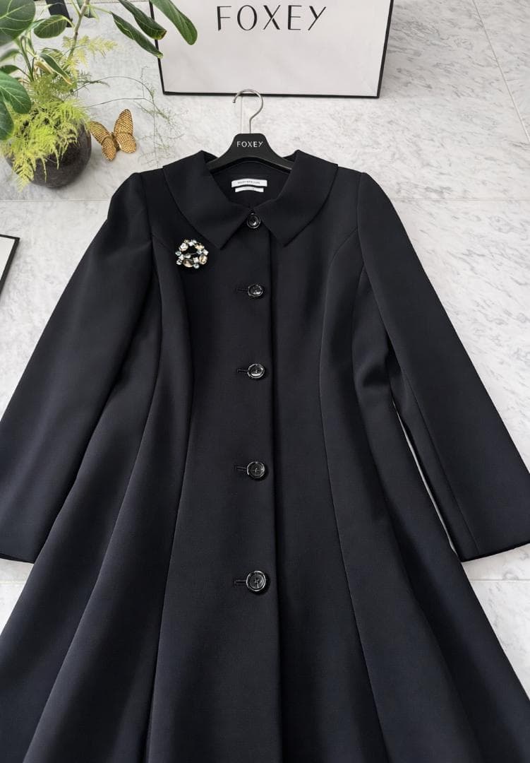 未使用★大人気★FOXEY/フォクシーCOLLECTIONコート マリン希少42